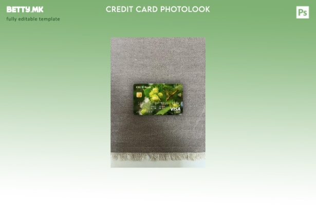 модерен стил Романија CEC банка виза класична картичка photolook преден шаблон